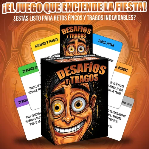 Miniatura 2 de Desafíos y Tragos – Juego de cartas para adultos Juegos de mesa en español con Alcohol Juego de beber para Fiestas, Bachelorette, parejas