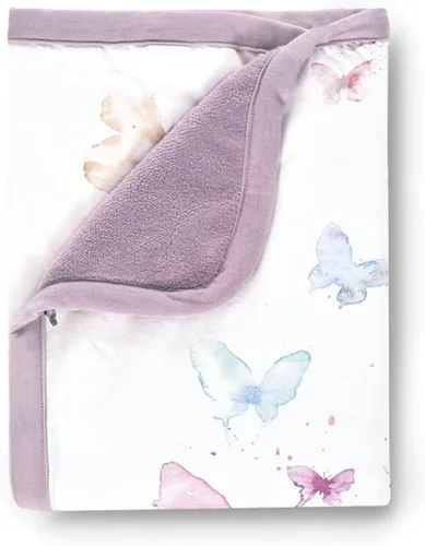 Miniatura 10 de Oilo Manta de bebé de oso, manta de bebé de oso de peluche con respaldo de felpa suave y estampado de jersey de algodón orgánico, doble capa