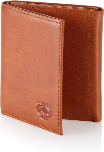 Miniatura 23 de Stealth Mode Cartera de cuero triple RFID para hombres con soporte de identificación abatible (negro)