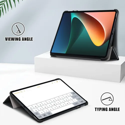 Miniatura 2 de Gylint Funda con soporte para lápiz incorporado para Xiaomi Pad 6S Pro de 12.4 pulgadas 2024, cubierta trasera transparente híbrida delgada a prueba