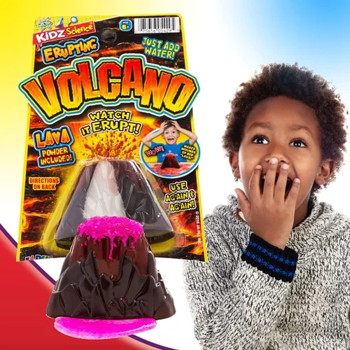 Miniatura 4 de 2Chill Pequeño juguete de volcán eruptivo (paquete de 12) Kit de ciencia de volcán para niños, juguete educativo STEM, juego de experimentos