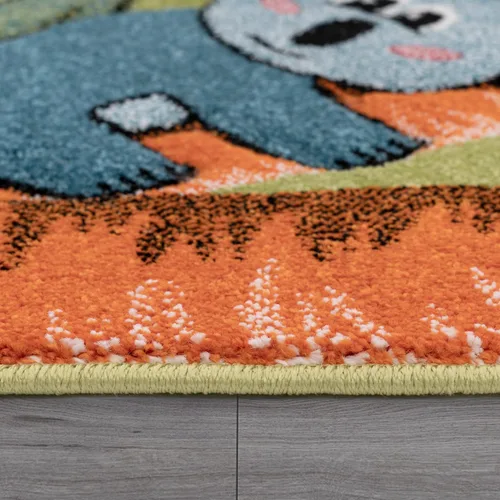 Miniatura 2 de Paco Home Alfombra verde para niños con animales de la selva para la habitación de los niños, tamaño: 3 pies 11 pulgadas x 5 pies 7 pulgadas