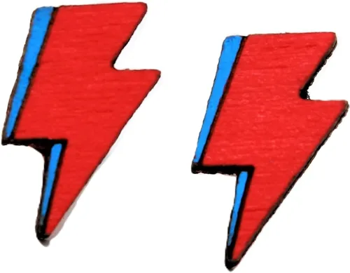 Miniatura 4 de Tiny Lightning Bolt Stud Earrings Rock Star Bolt Post Earrings