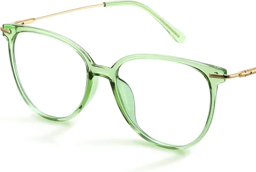 Miniatura 10 de Gaoye - Gafas de bloqueo de luz azul - Marcos redondos TR90 de moda, brazos de metal, protección UV400 - Estuche suave a juego