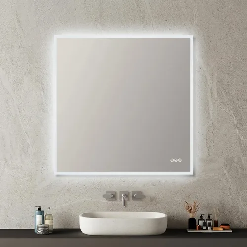 Miniatura 11 de Blossom Espejo de baño LED redondo de 24 pulgadas, espejo de tocador retroiluminado regulable con luz profesional CRI 90+, 0.197 in, antivaho