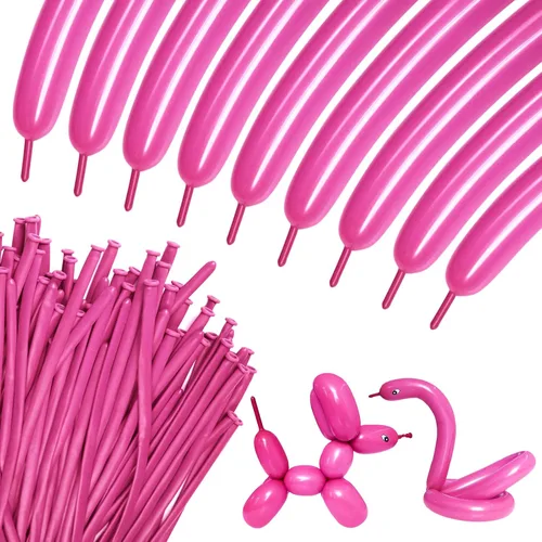 Miniatura 18 de Globos negros de 260 globos negros de látex grueso de 260q para modelo animal, 100 globos largos giratorios para regalos de Navidad de Halloween