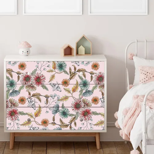Miniatura 7 de VEELIKE Buzzing Bees Daisy - Papel tapiz floral de margaritas removible para dormitorio, habitación de niñas, guardería, 17.7 x 118 pulgadas, papel