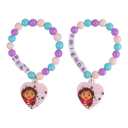 Miniatura 4 de LUV HER Gabby's Dollhouse Girls BFF Juego de 6 piezas de joyería de juguete con 2 anillos, 2 pulseras de cuentas y pinzas para el cabello con cierre