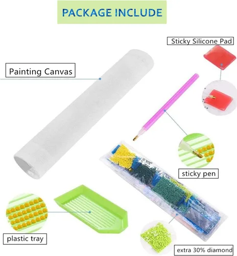 Miniatura 5 de HUBENDMC Kits de pintura de diamantes para niños, paquete de 6 gemas para niños, arte de diamantes fácil para principiantes, manualidades de puntos