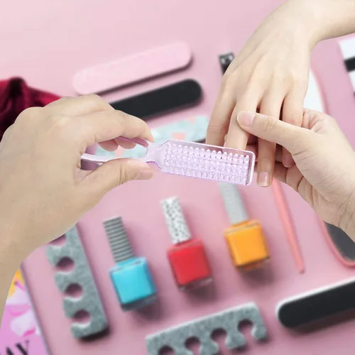 Miniatura 6 de Cepillo de uñas, 10 piezas de cepillo de uñas con mango de agarre, cepillos de uñas multicolor para limpieza, cepillo de limpieza de uñas para dedos