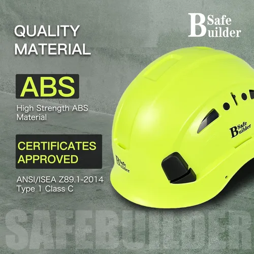 Miniatura 2 de SAFEBUILDER Casco de seguridad industrial con visera Casco duro ABS con visera Ventilación ajustable Casco de construcción Protección para la cabeza