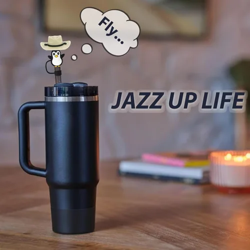 Miniatura 5 de Stanley Set de accesorios para taza: tapa de silicona a prueba de derrames, tapa con pajita, protector de silicona para vaso de 40 oz y 30 oz (NEGRO)