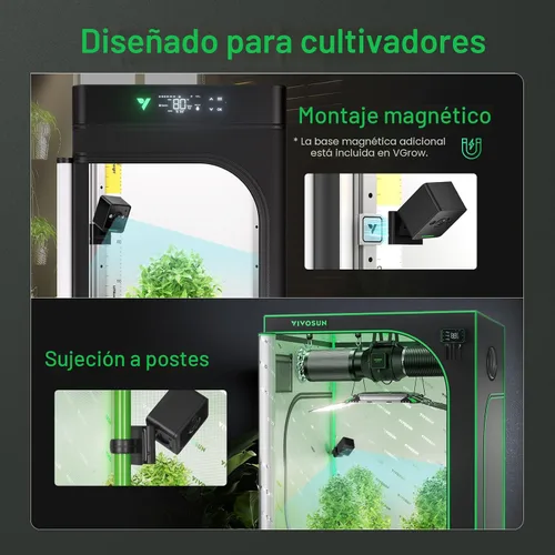 Miniatura 7 de VIVOSUN GrowCam C4, cámara inteligente WiFi 2K QHD para carpa de cultivo y caja de cultivo inteligente VGrow, compatible con WiFi de 2.4GHz