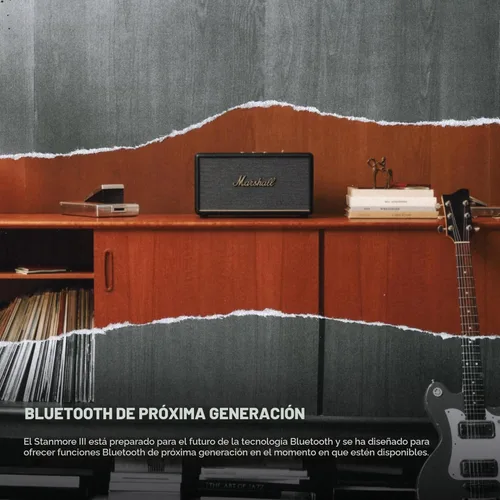 Miniatura 5 de Marshall Stanmore III Altavoz Bluetooth para el Hogar - Sonido Estéreo Fuerte con Controles de Graves y Agudos Alimentado con Enchufe Compatible