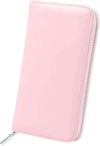 Miniatura 3 de Cynure Cartera grande de cuero con cierre RFID para mujer 36 ranuras