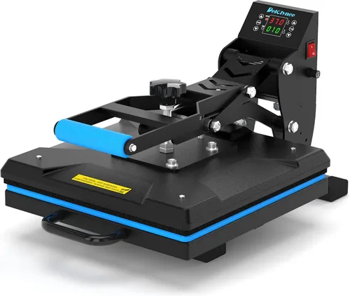 Delclynee Máquina de prensa de calor de alta presión de 15 "x 15" para camisetas, impresora de sublimación digital de calidad industrial para vinilo