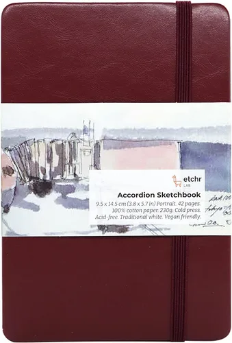 Etchr Cuaderno de bocetos de acuarela de 4 x 6 pulgadas, diario de papel de acuarela 100% algodón, papel de acuarela de prensa en frío, uso para