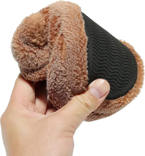 Miniatura 6 de NewDenBer Pantuflas acogedoras de espuma viscoelástica para hombre, suaves y mullidas, con forro polar, para interiores