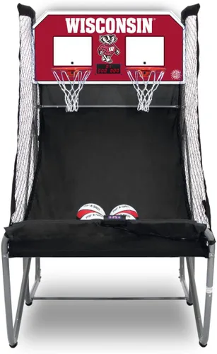 Pop-A-Shot - Home Dual Shot with NCAA Graphics l Sensor Scoring l 16 Game Modes l 7 Balls l Foldable Storage l for All NCAA Fans