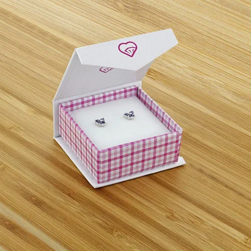 Miniatura 5 de Aretes de mariposa chapados en rodio con circonita cúbica para bebés, bebés, niños pequeños y niñas pequeñas, 0.197 in, impresionantes aretes