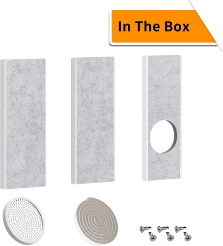 Miniatura 9 de LBG Products Kit de sellado de ventana de aire acondicionado portátil aislado, kit de ventilación de ventana de CA ajustable, placas de sellado