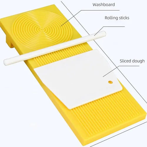 Miniatura 5 de Tabla de pasta de macarrones de espagueti, juego de tablero multifuncional de ñoquis, kit de molde de pasta hecho a mano, suplemento alimenticio