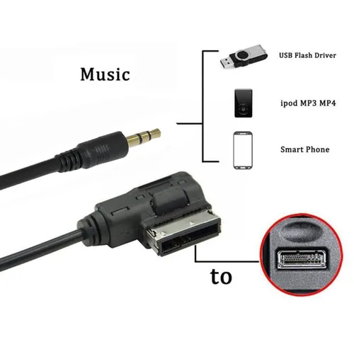 Miniatura 2 de chenyang Estéreo de 0.138 in a medios en AMI MDI Audio Aux Cable adaptador para X164 X166 W204 X204 W176 W207 A207 C207 W211 W218 W212 coche