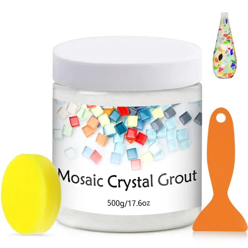 Miniatura 13 de Lechada de mosaico de cristal, herramientas de azulejos de mosaico, accesorios de azulejos de mosaico – Esencial para el empastado hecho a mano