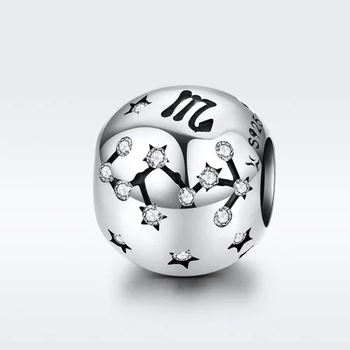 Miniatura 3 de LAMOONY Abalorio de constelación de plata de ley 925 para cumpleaños, aniversario, amor, fe para pulsera Pandora