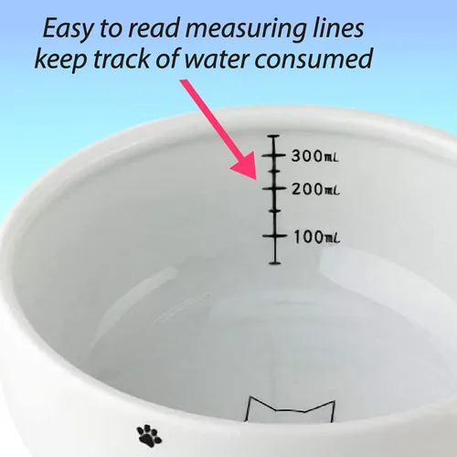Miniatura 4 de Necoichi Cuenco elevado para comida y agua para gatos, cuencos elevados de cerámica para fatiga de bigotes y cuello, apto para lavavajillas