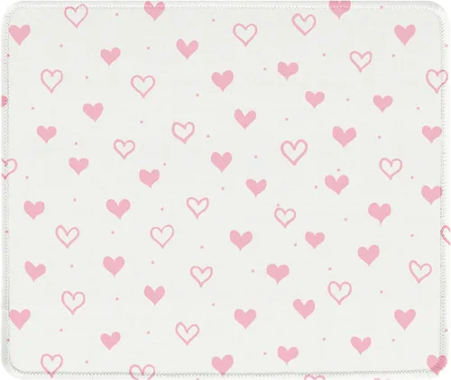 Miniatura 29 de Seorsok Alfombrilla de mouse cuadrada estética con forma de corazón, diseño personalizado para oficina y hogar, alfombrilla de mouse divertida