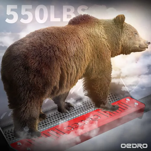 Miniatura 8 de oEdRo Estribos Totalmente de Acero con Placas de Escalón Pintables, Peldaños Laterales Atornillables Compatibles con Jeep Wrangler 4XE 2018-2026