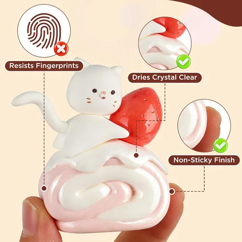 Miniatura 4 de Muanxious Esmalte de arcilla Air Dry — Barniz y sellador transparente impermeable de alto brillo, ASTM D-4236, bajo olor, antiamarilleo, 3.38 onzas