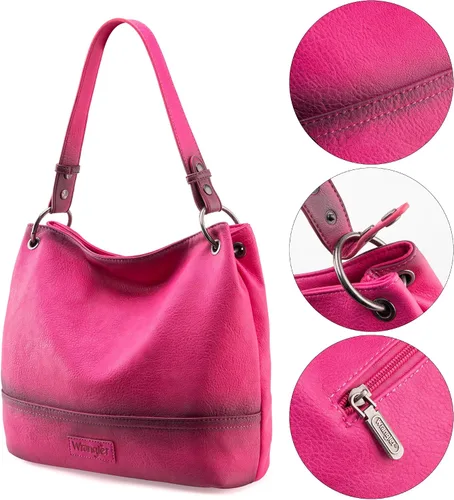 Miniatura 4 de Wrangler Hobo Bags for Women Vegan Leather Top Handle Shoulder Purses and Handbags