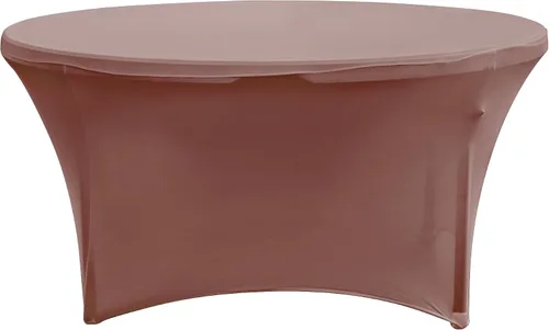 Miniatura 16 de Simply Elegant Mantel redondo ajustable de elastano Mantel para mesa de banquete, mantel de poliéster y elastano, para cumpleaños, quinceañera