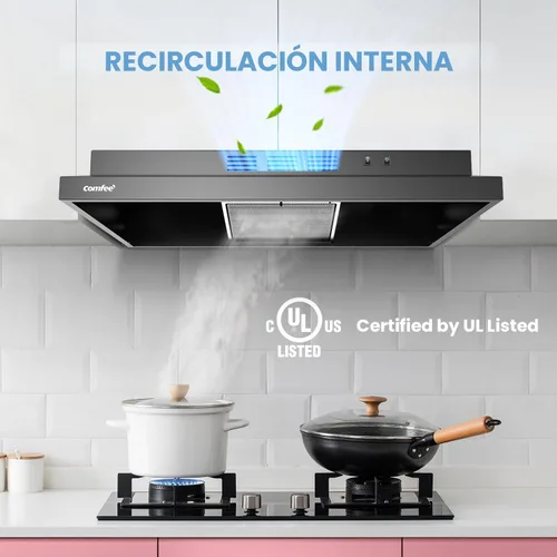 Miniatura 5 de Campana de Ventilación Comfee' de 30 Pulgadas, Campana de Cocina con Conducto/sin Conducto, Campana de Acero Inoxidable Duradera para Debajo