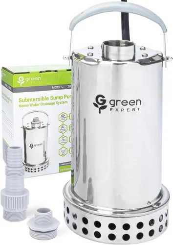 Green Expert Bomba Sumergible de Sumidero de 1HP 4000GPH Alto Flujo Acero Inoxidable Completo Cable de Alimentación de 25 Pies Drenaje Rápido de