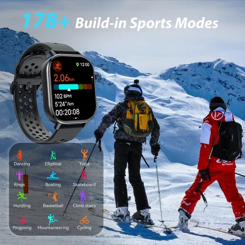 Miniatura 8 de Reloj inteligente con GPS para hombres, rastreador de actividad física con más de 178 modos deportivos, reloj de fitness con pantalla táctil AMOLED