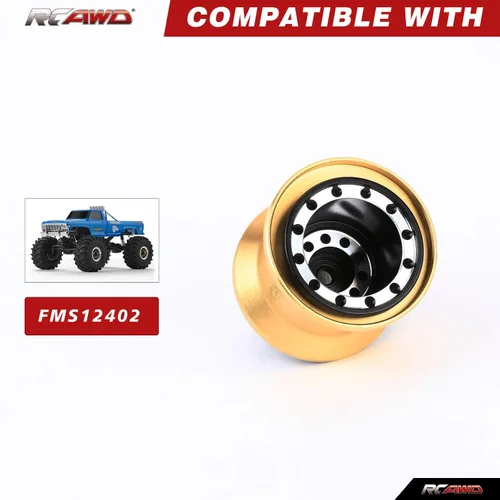 Miniatura 3 de RCAWD 1.0 Beadlock llantas de latón 4 piezas 1.0 Plus ruedas diseño único para 1/18 1/24 RC Crawler TRX4M AXI24 SCX24 FCX24 FCX24 mejoras, 1.69