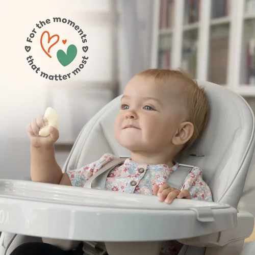 Miniatura 7 de Silla alta para bebé ajustable a 7 alturas diferentes - Sillas altas plegables para bebés y niños pequeños - Silla para comer de bebé - Azul Negro