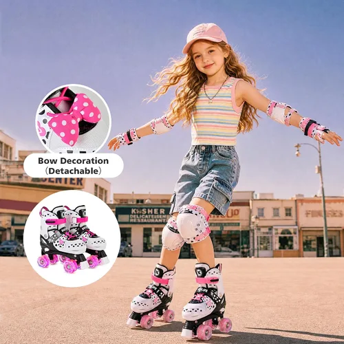Miniatura 5 de SULIFEEL - Patines ajustables para niños para niños de 3-5, 5-8, 6-12 años con ruedas iluminadas ajustables de 4 tamaños, el mejor regalo para niños