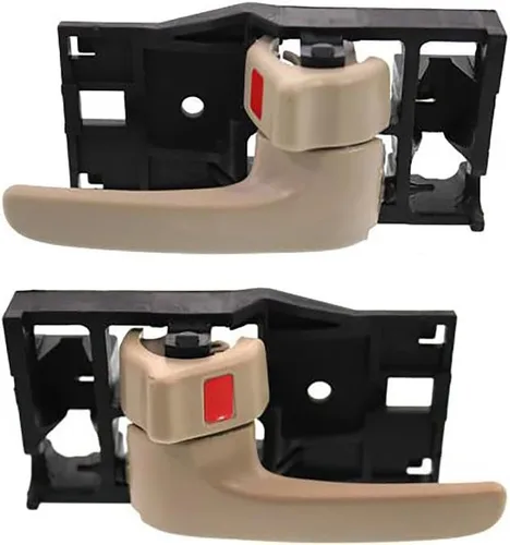 Miniatura 9 de Para Toyota Tundra 2004 2005 2006 Manija de puerta interior delantera o trasera, lado del conductor beige Con botón de bloqueo de puerta