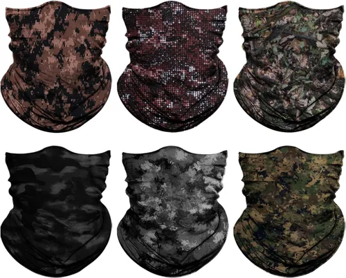 Miniatura 24 de Polaina para el cuello para hombres y mujeres, bandana para la cabeza, bufanda para la cara, cubrebocas, calentador, pasamontañas, sin costuras