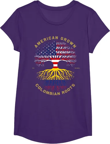 Miniatura 58 de Camiseta de regalo con la bandera de Estados Unidos con árbol de raíces colombianas