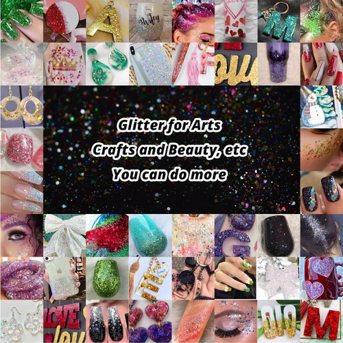 Miniatura 7 de HTVRONT - Purpurina gruesa holográfica - 100g/3.53oz, color azul, para resina, artesanía, uñas, vaso, maquillaje