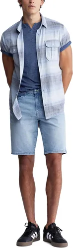 Miniatura 6 de Buffalo David Bitton Pantalones cortos de mezclilla rectos y relajados para hombre
