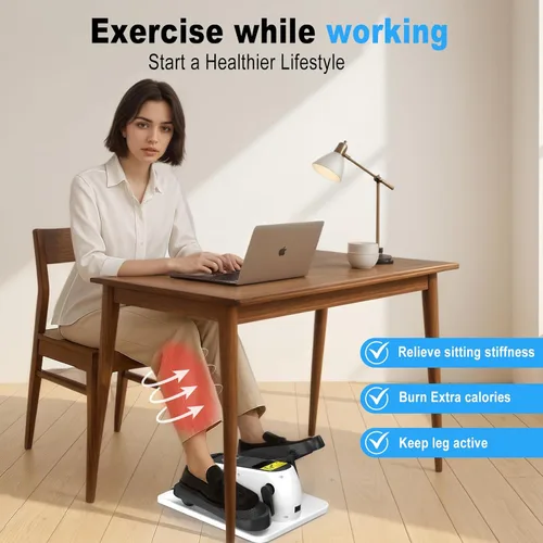 Miniatura 2 de HOTWAVE Máquina de ejercicios elíptica para el hogar con control remoto Blanco