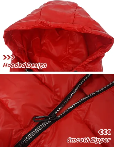 Miniatura 3 de Happy Cherry Chaleco acolchado, ligero, resistente al agua, para invierno, cálido, con capucha, sin mangas, para niños