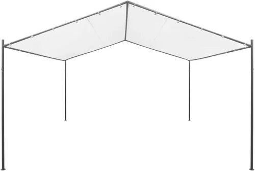 Miniatura 3 de Cenador de jardín, tiendas de campaña resistentes para fiestas, bodas, patio trasero, césped, 157.5 x 157.5 x 102.4 pulgadas, acero blanco, tela
