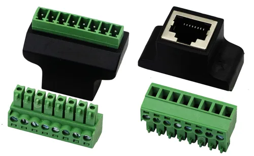 Miniatura 3 de CGTime - Conector macho RJ45 a 8P 8C hembra tipo tornillo terminales Ethernet red Plug Cable para AV CCTV UTP DVR Cat5 Cat5e Cat6 Cat7 en línea